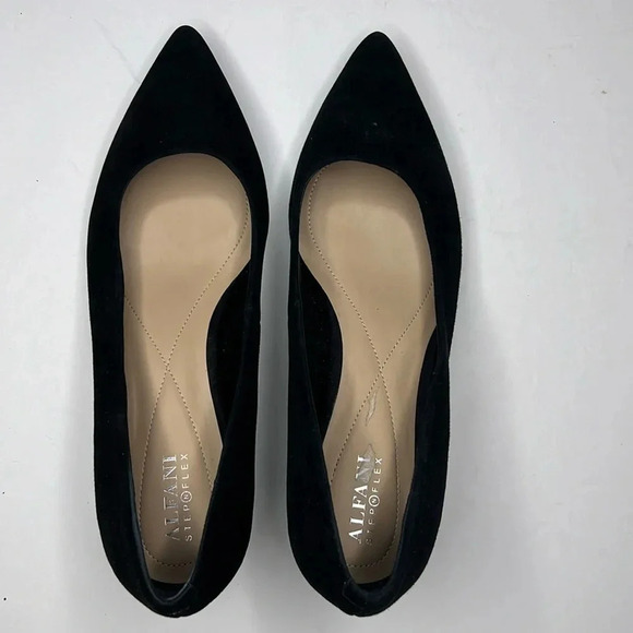ALFANI Black suede Padded block 2in Heels size 10m NWOT - Picture 2 of 8
